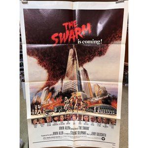 1978 “The Swarm” ORIGINAL MOVIE POSTER 27” X 41” One Sheet Horror  Henry Fonda